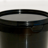 Close up zwarte emmer met deksel 1 liter 25 stuks